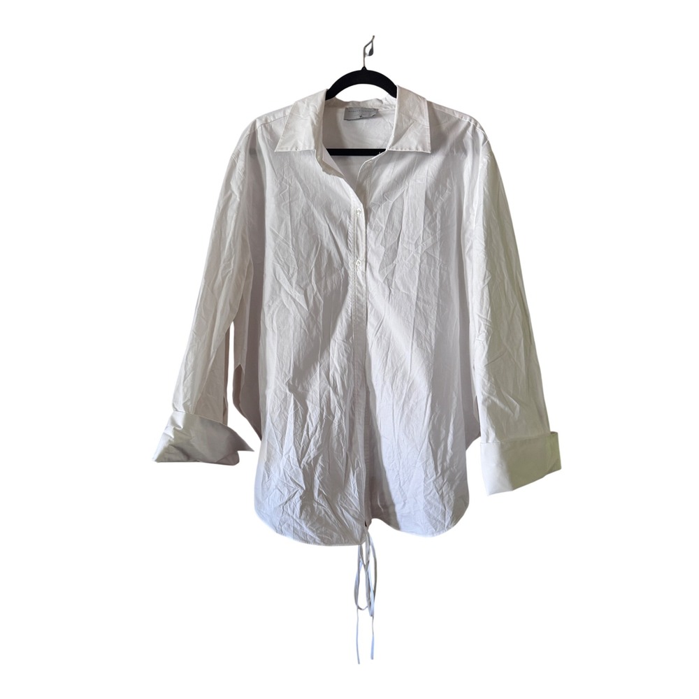 Modern Citizen Shirt XL White Cotton Poplin Tie Hem Oversized Minimalist
